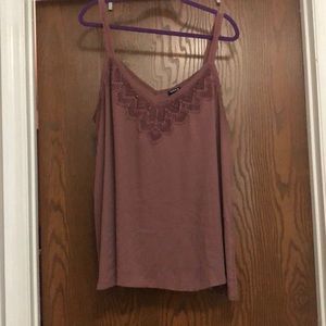 EMBROIDERED CHIFFON SWING CAMI